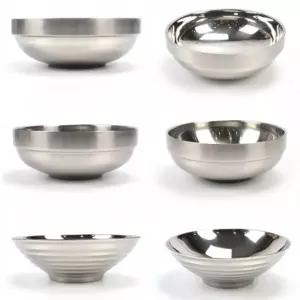 (선택 1. 이중 스텐 냉면그릇 A타입 1호)이중 스텐 냉면그릇 면그릇 비빔밥 칼국수 갈비탕그릇