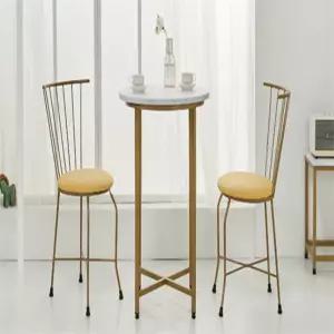 마블 원형 홈카페테이블의자세트 인테리어테이블의자세트