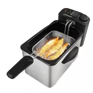 미니튀김기 1인용 전기 기계 소형 튀김 핫도그 냄비 전기튀김기 돈까스 온도조절 감자