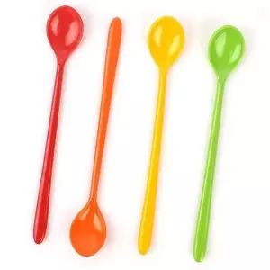 [셀러에이드]국산 멜라민 롱스푼 1P 커피 티스푼 꿀 요거트 스푼 긴숟가락