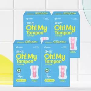 화이트 탐폰 생리대 대량 오마이탐폰 레귤러 12개입 4팩 1.레귤러 12P 2EA+2EA MNS