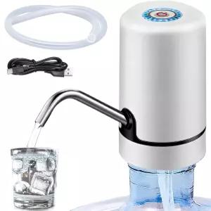 5갤런 USB 충전식 물 디스펜서 펌프 - 3-5갤런 저그용 휴대용 전기 식수 펌프(오토 스위치 및 실리콘 캡
