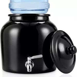 304개의 스테인리스 스틸 수도꼭지 밸브 및 뚜껑이 있는 필터치 세라믹 정수기 3~5갤런 저그 도자기 쿨러