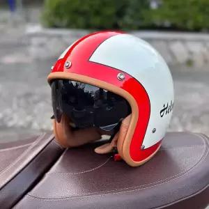 레트로 오토바이 헬멧 소두핏 경량 하프 오픈 라이더