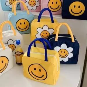 피크닉 도시락 가방 보냉 보온백 스마일꽃 2개세트 아이스백 캠핑 피크닉 도시락