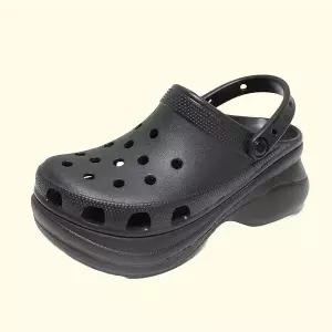 [크록스]클래식 베이 플랫폼 샌들 슬리퍼 블랙 206302-001 730319