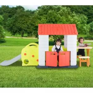 어린이 장난감 집 미끄럼틀 테이블 세트 4세 플레이하우스 조립완구 공간놀이기구 5세 유아집 집만들기 3세