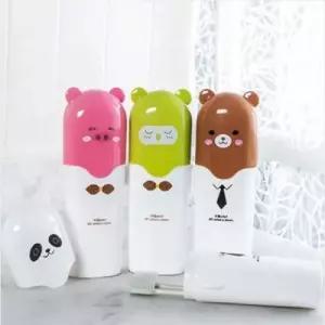 ( )귀여운 휴대용 칫솔 케이스 캐릭터 칫솔 케이스 여행용 어린이 보관함