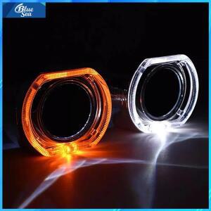 DRL 엔젤 아이 장식용 쉐라우드 화이트 옐로우 RGB 앱 제어 2.5인치 및 3인치 HID LED 프로젝터 렌즈 신호
