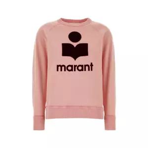 [이자벨 마랑] 이자벨마랑 26SS MILLYNY 벨벳 로고 맨투맨 버블검버건디 SW0160FA D1M04E BGBY