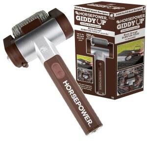 HORSEPOWER GIDDY 브라운 번트 304 RPM, UP 예열 온 및 포함, 프리 롤러, 충전식, 없음, 브리슬 본 스피닝 그릴 스테인리스 350 음식 같음, TV에서 방출, 브러시, LED 무선 파워 스틸 22.9CM(9인치), 것과