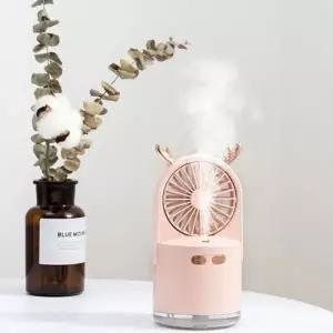 사무실 책상 대용량 가습기 무드등 탁상용 저소음 풍량 조절 선풍기