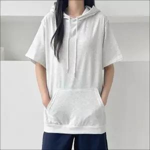 [셀러에이드]여성 여름 반팔 후드티셔츠 반팔티 트레이닝복 상하의 캐주얼