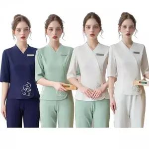 [셀러에이드]동양풍 무드 V넥 유니폼 상하의 여성 코스튬 의상 교복룩