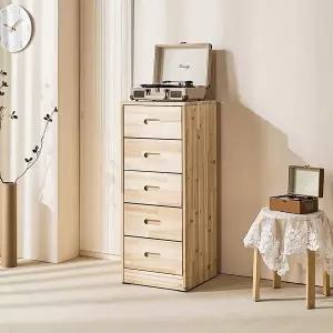 [보루네오하우스]보루네오 엘리브 파인 400 삼나무 원목 5단 서랍장 nf090