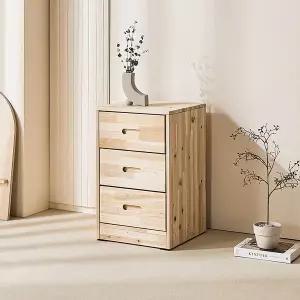 [보루네오하우스]보루네오 엘리브 파인 400 삼나무 원목 3단 서랍장 nf088