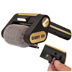 HORSEPOWER GIDDY 빗살 스틸 350RPM 롤러, 더 시간, 스테인리스 및 골드 무선/충전식, 파워 없음, 작동 분사, 그릴 브리슬 긴 스피닝 탄 UP 프리 예열 음식 304 LED 브러시,