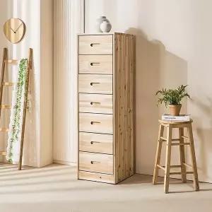 [보루네오하우스]보루네오 엘리브 파인 400 삼나무 원목 7단 서랍장 nf092