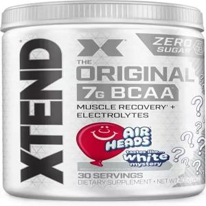 Scivation Extend XTEND 오리지널 BCAA 파우더 에어헤드 캔디 맛 7g 및 L-타민 2.5g 남성 여성용