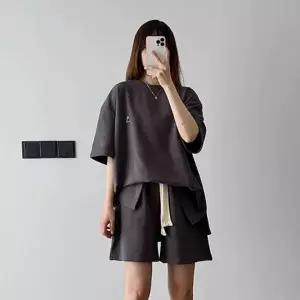 [셀러에이드]여성 여름 반팔 반바지 상하의 데일리 트레이닝 투피스 셋업