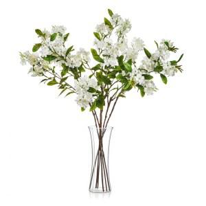 NORME 6피스 DIY 신부 홈 꽃병 조화 수국 파티 있는 높은 부케, 꽃, 줄기 수 사무실 줄기, 및 86.4CM(34.5인치) 장식, 장식용 구부릴 결혼식, 화이트