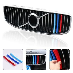 3pcs 볼보 S60L XC40 CC 자동차 M 스웨덴 색 전면 그릴 커버 액세서리