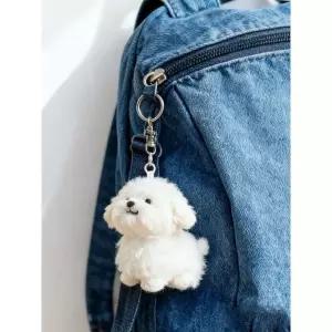 꼬똥드툴레아 강아지 팬던트 키고리 인형 봉제 비숑 1개