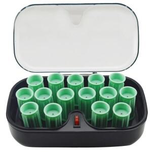 15개 세트 전기 헤어 펌 롯드 건식 및 겸용 세라믹 컬러 셀프 그립 지속 긴 머리 짧은