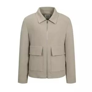 [갤러리아] 지이크 [S/S] 베이지 텍스처 플랩포켓 집업 간절기 점퍼 (PIMAD6012)