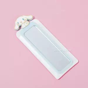 D컷 콤팩트 미러-시나모롤미용소품 캐릭터빗거울세트 팬시 아동 브러쉬 캐릭터 용품