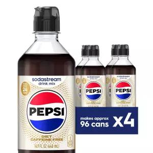 소다스트림 카페인 없는 다이어트 펩시 새로운 푸어 병 음료 믹스(440ml 4팩)