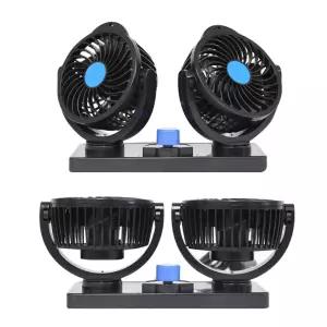 360도 회전 차량용 선풍기 듀얼 자동차 서큘레이터 트윈팬