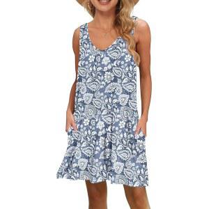 미스페이 여성 T 여름 드레스 셔츠 비치 커버 캐주얼 탱크