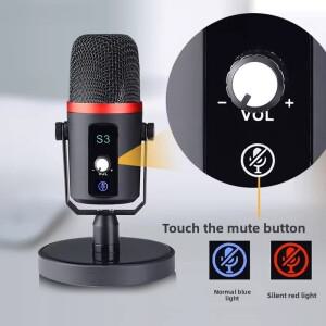 데스크탑 콘덴서 마이크 컴퓨터 게임 라이브 플러그 앤 플레이 휴대폰 노래 녹음  USB