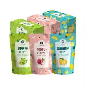 맥널티 블루레몬 복숭아 청포도 파우치 음료수 각 10팩 GST