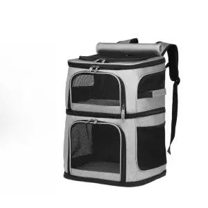 고양이 강아지 동물 애완동물 백팩 더블 2층 외출 애완 이동가방