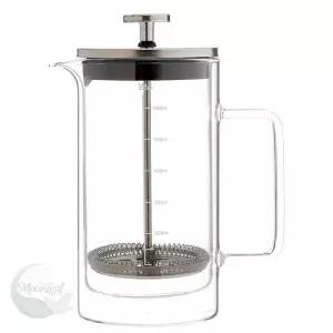 MLSTORE 650ML 이중 내열유리 프렌치프레스 커피주전자 커피드립서버