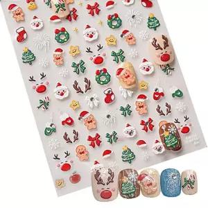 [에스에스_62]케릭터 엠보 스티커 크리스마스케릭터 7종