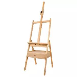 서랍나무이젤 수납 전문가용 서랍이젤 통나무 거치 수납형 소나무 미술 나무이젤 작업대