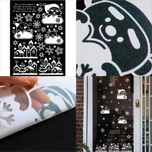 크리스마스 QK70XL49 장식 창문 스티커 벽 트리 구름산타 데코