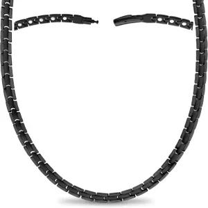 MagnetRX 티타늄 마그네틱 목걸이 - 남녀용 초고강도 55개의 자석(블랙 20)이 있는 효과적인 남성용