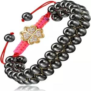 아포칼립틱-K 마그네틱 팔찌 테라피 지르코니아 도금 금 4/6/8/10MM 정전기 조절식 제거