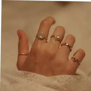 패션반지 TBZ GGD 물방울 원석 반지세트 (5pcs)