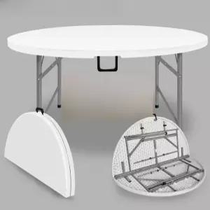 원형 테이블 접이식 라운드 원탁 탁자 대형 화이트 주방 연회 폴딩