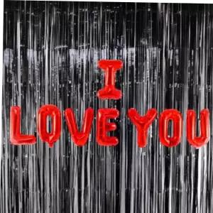 장식소품 TBZ PW (은박풍선사랑레드 X 커튼블랙세트)