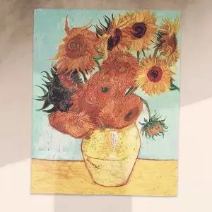 노란 꽃다발 그림 벽걸이 천 포스터 꽃병 정물화 인테리어 소품 거실 침실 장식용