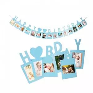 파티용품 TBZ PW 생일포토가랜드(블루) 기념일 장식 촬영 소품