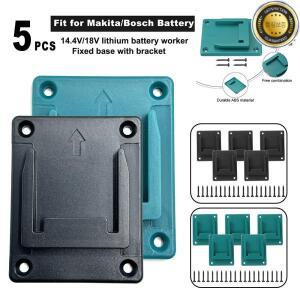 Makita호환  18V 용 5Pcs Bosch 리튬 이온 배터리 도구 홀더 드릴 벽 MountTool 마운트 스토리지 브래킷