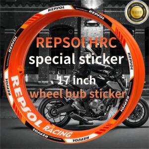 Repsol HRC CBR 17 인치 반사 휠 타이어 오토바이 액세서리 수정 스티커 허브 데칼 림 스트라이프 테이프