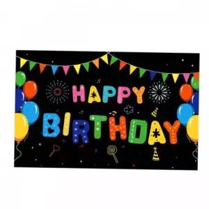 장식데코 TBZ PW 럭셔리생일현수막(대형) 블랙파티 B타입